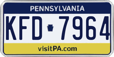 PA license plate KFD7964