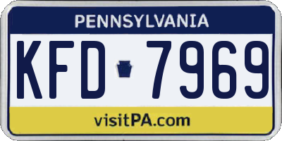 PA license plate KFD7969
