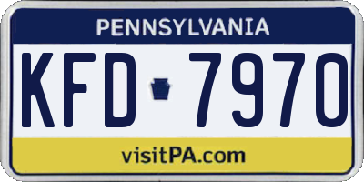 PA license plate KFD7970