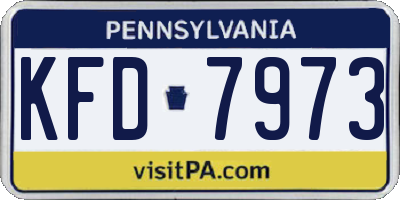 PA license plate KFD7973