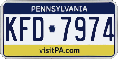 PA license plate KFD7974