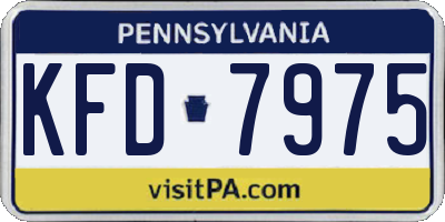 PA license plate KFD7975