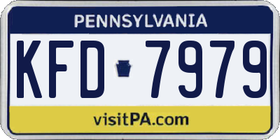 PA license plate KFD7979