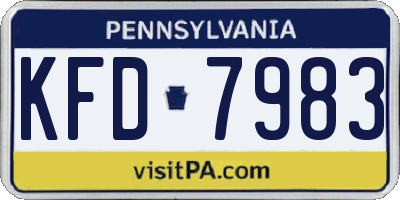 PA license plate KFD7983