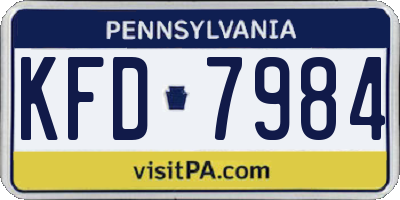 PA license plate KFD7984