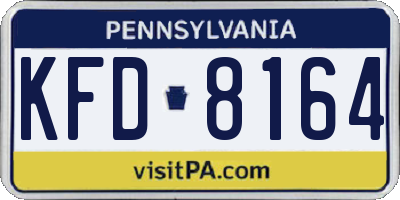 PA license plate KFD8164