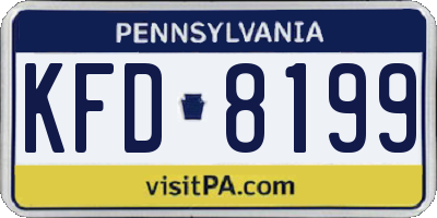 PA license plate KFD8199