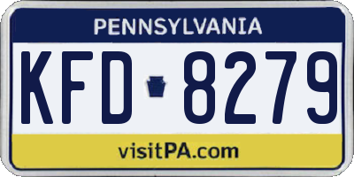 PA license plate KFD8279