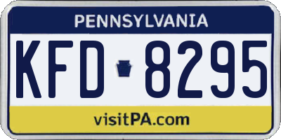 PA license plate KFD8295