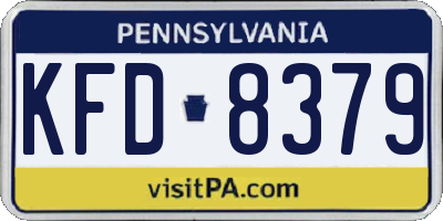 PA license plate KFD8379