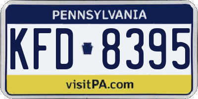 PA license plate KFD8395