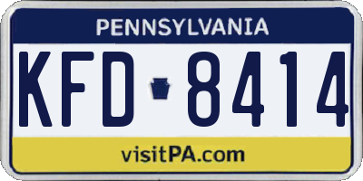 PA license plate KFD8414
