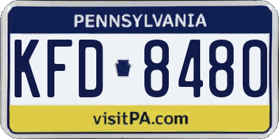 PA license plate KFD8480
