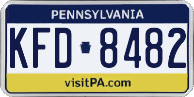 PA license plate KFD8482