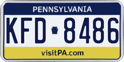 PA license plate KFD8486