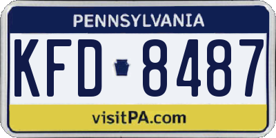 PA license plate KFD8487