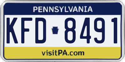PA license plate KFD8491