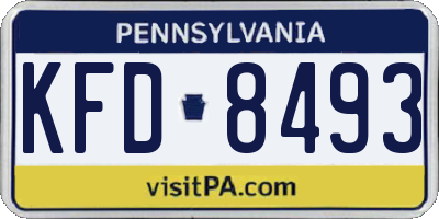 PA license plate KFD8493