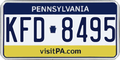 PA license plate KFD8495