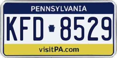 PA license plate KFD8529