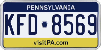 PA license plate KFD8569