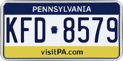 PA license plate KFD8579
