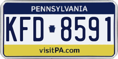 PA license plate KFD8591