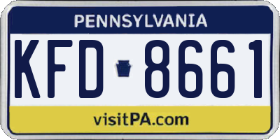 PA license plate KFD8661