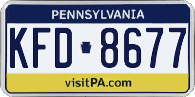PA license plate KFD8677