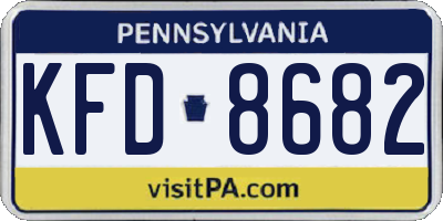 PA license plate KFD8682