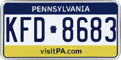 PA license plate KFD8683