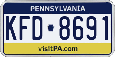 PA license plate KFD8691