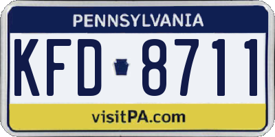 PA license plate KFD8711