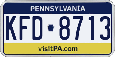 PA license plate KFD8713