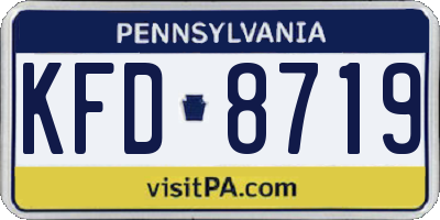 PA license plate KFD8719