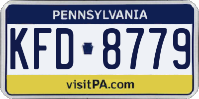 PA license plate KFD8779