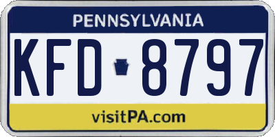 PA license plate KFD8797