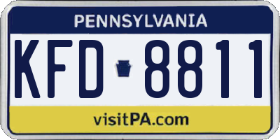 PA license plate KFD8811