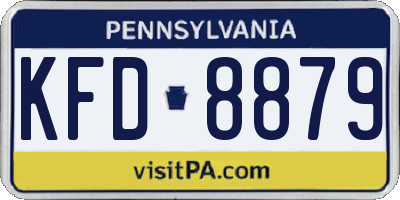 PA license plate KFD8879