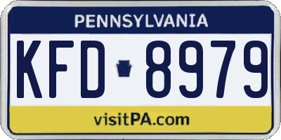 PA license plate KFD8979
