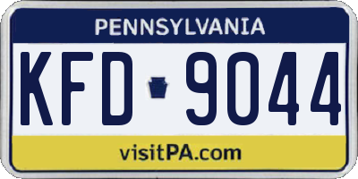 PA license plate KFD9044