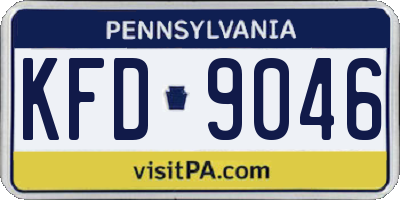 PA license plate KFD9046