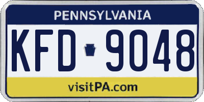 PA license plate KFD9048