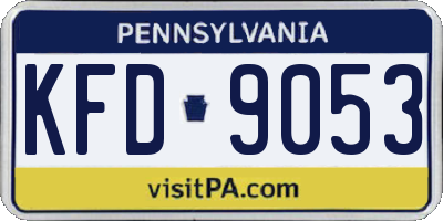 PA license plate KFD9053