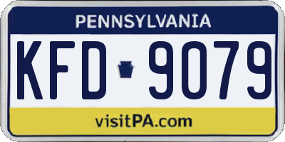 PA license plate KFD9079