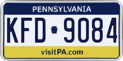 PA license plate KFD9084