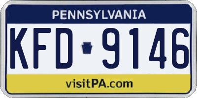 PA license plate KFD9146