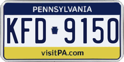 PA license plate KFD9150
