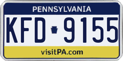 PA license plate KFD9155
