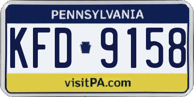 PA license plate KFD9158